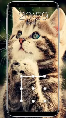 Cat Pattern Screen Lock android App screenshot 2